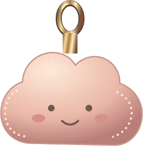 Peach Cloud charm