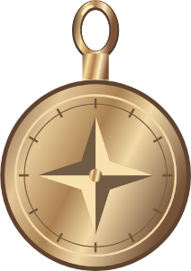 Compass Coin charm