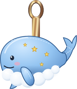 Cloud Whale charm