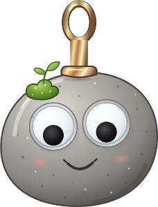 Googly Rock charm