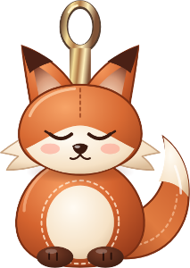 Sleepy Fox charm