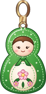 Matryoshka Sasha charm