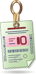 Bus Ticket charm